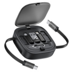 J3 multifunctional travel set with retractable charging data cable