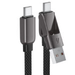 C13-04 USB-A/USB-C to USB-C zinc alloy connectors charging data cable