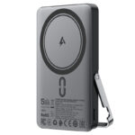 M16-5000 PD18W ultra-thin magnetic wireless charging power bank with stand